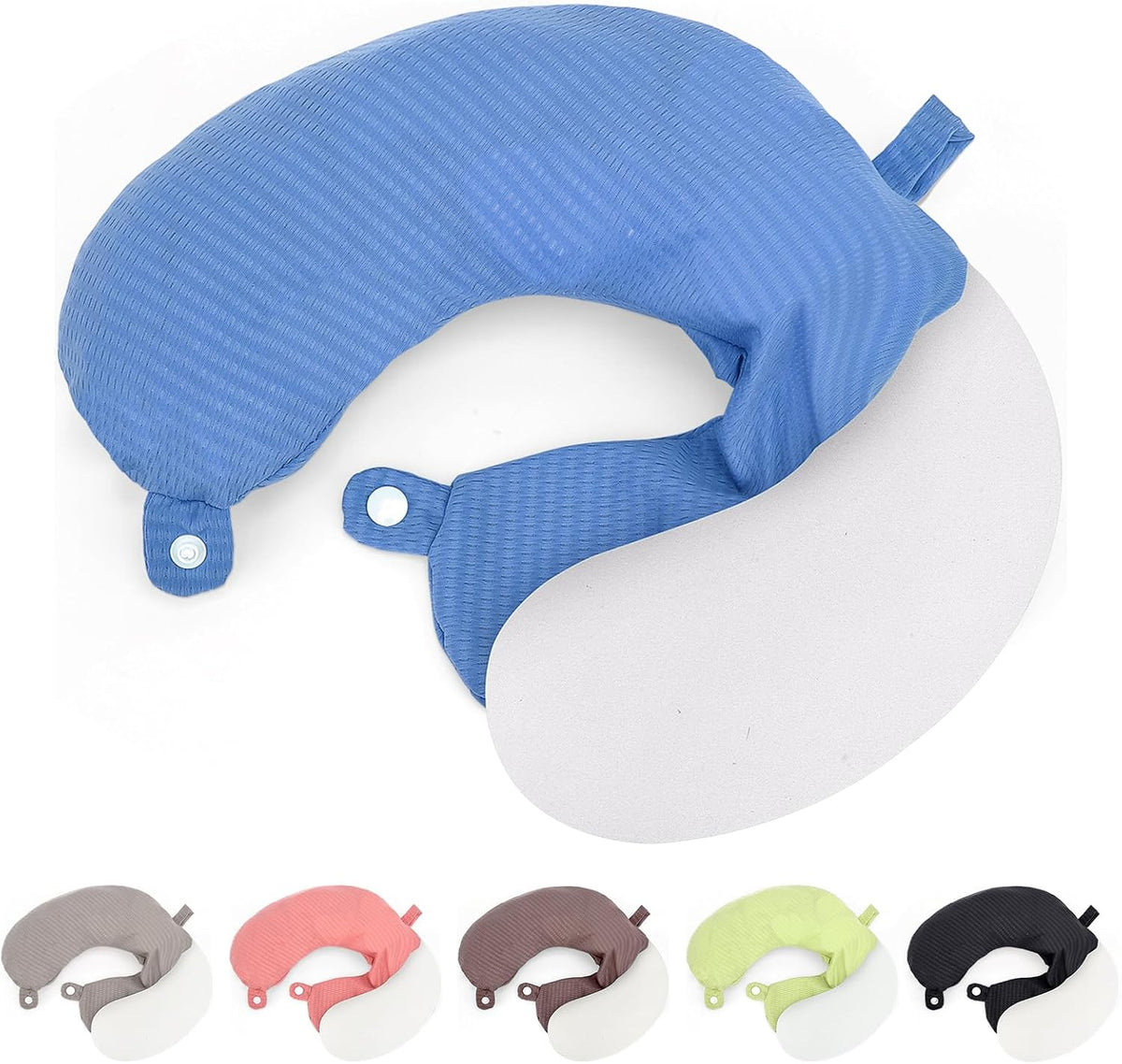 Travel Neck Pillow Cover U Shape Necks Pillows Case Replacement Covers Soft and Smooth Pink (ONLY Pillow Cover, No Filler)