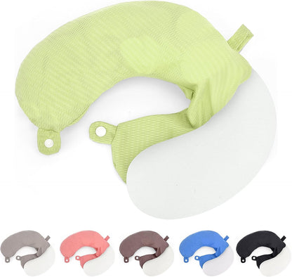Travel Neck Pillow Cover U Shape Necks Pillows Case Replacement Covers Soft and Smooth Pink (ONLY Pillow Cover, No Filler)