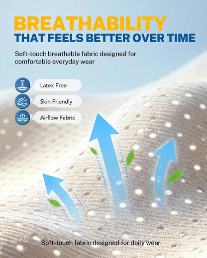 Wrist Brace with Soft-Touch Fabric, Breathable Compression Wrist Support for Daily Wear, Typing & Work, Adjustable Wrist Wrap for Mild Carpal Tunnel, Tendonitis, Arthritis & Sprains, S