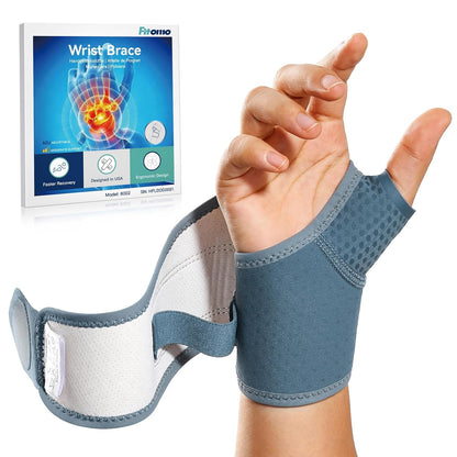 Wrist Brace with Soft-Touch Fabric, Breathable Compression Wrist Support for Daily Wear, Typing & Work, Adjustable Wrist Wrap for Mild Carpal Tunnel, Tendonitis, Arthritis & Sprains, S