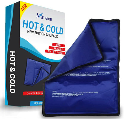 Reusable Hot and Cold Ice Packs for Injuries (3-Piece Set), Joint Pain