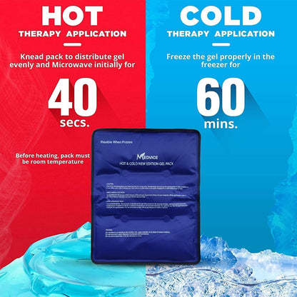 Reusable Hot and Cold Ice Packs for Injuries (3-Piece Set), Joint Pain