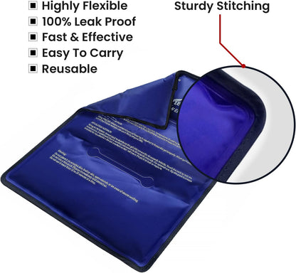 Reusable Hot and Cold Ice Packs for Injuries (3-Piece Set), Joint Pain