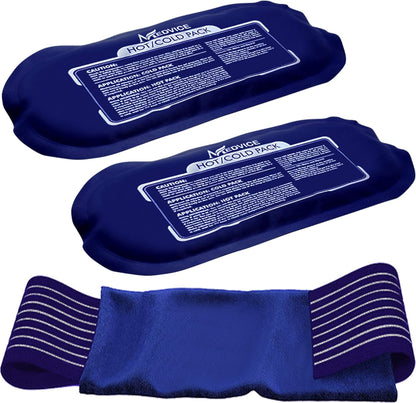 Reusable Hot and Cold Ice Packs for Injuries (3-Piece Set), Joint Pain