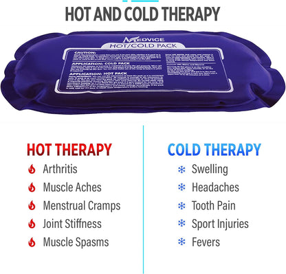 Reusable Hot and Cold Ice Packs for Injuries (3-Piece Set), Joint Pain