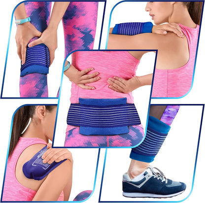 Reusable Hot and Cold Ice Packs for Injuries (3-Piece Set), Joint Pain