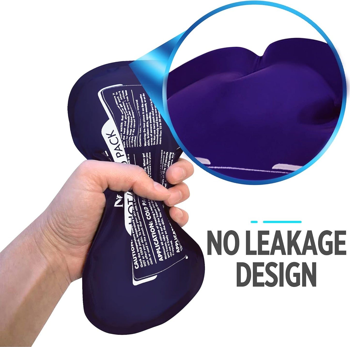 Reusable Hot and Cold Ice Packs for Injuries (3-Piece Set), Joint Pain