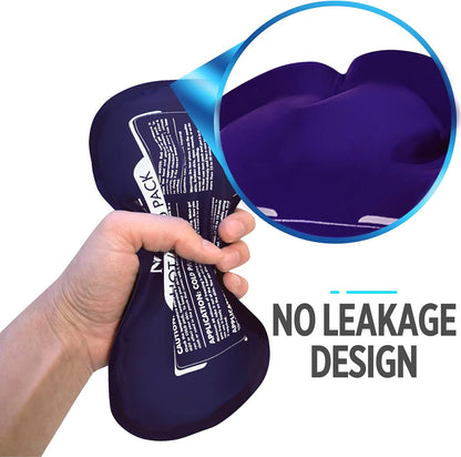 Reusable Hot and Cold Ice Packs for Injuries (3-Piece Set), Joint Pain