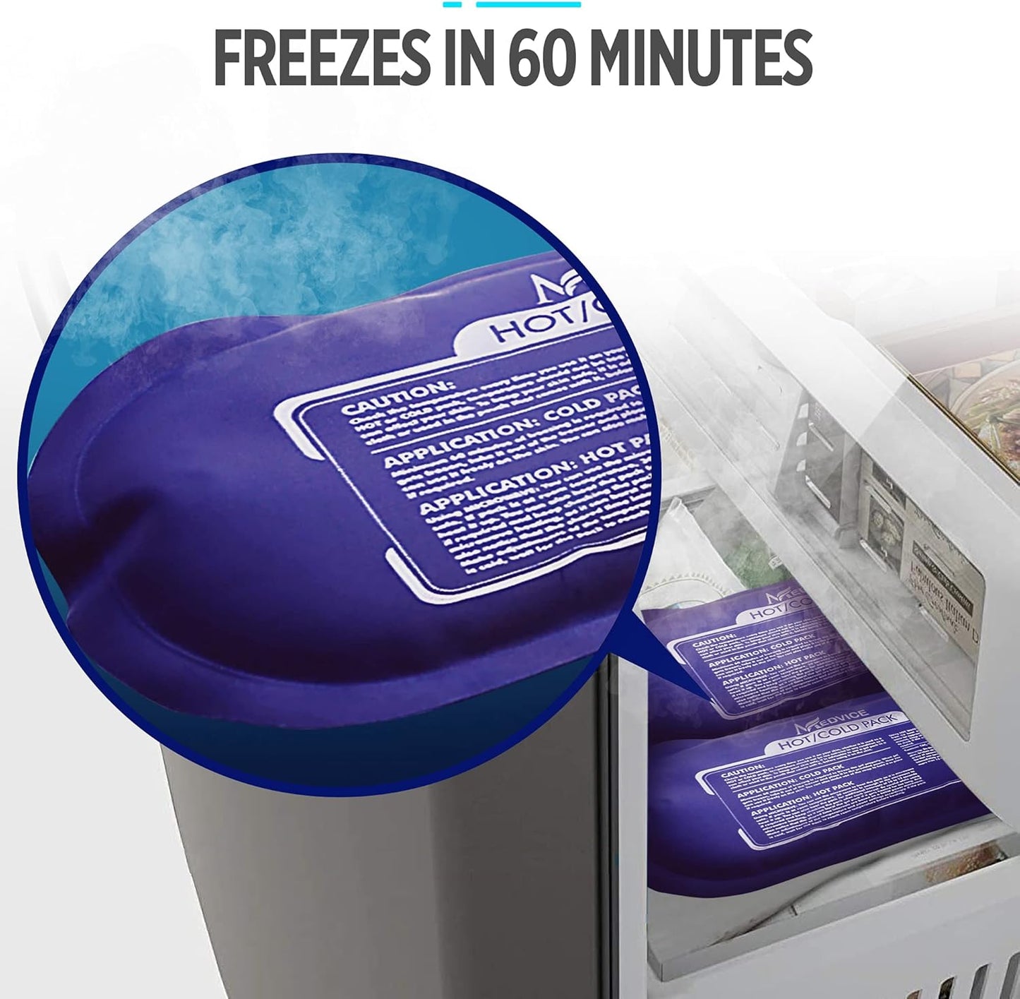 Reusable Hot and Cold Ice Packs for Injuries (3-Piece Set), Joint Pain