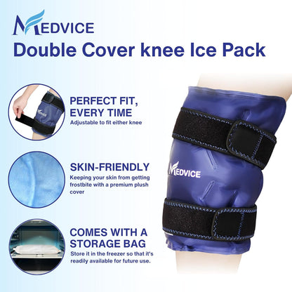 Reusable Hot and Cold Ice Packs for Injuries (3-Piece Set), Joint Pain