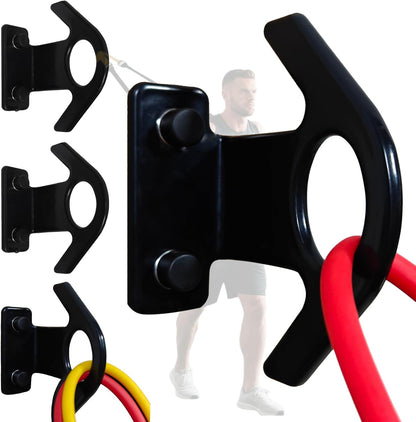 Resistance Band Wall Anchor(3PCS),Resistance Bands Wall Mount for Home Workouts & Yoga Gym，Resistance Band Hooks for Resistance Bands, Stretch Straps & Suspension Trainers (AFG)