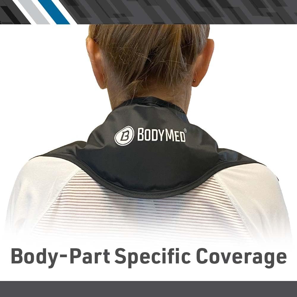 Reusable Gel Ice Pack Cold Compress for Neck - Professional Grade Cold Therapy for Injuries, Aches, Swelling, Bruises, Sprains - 21 in. x 6 in. (Neck Contour)