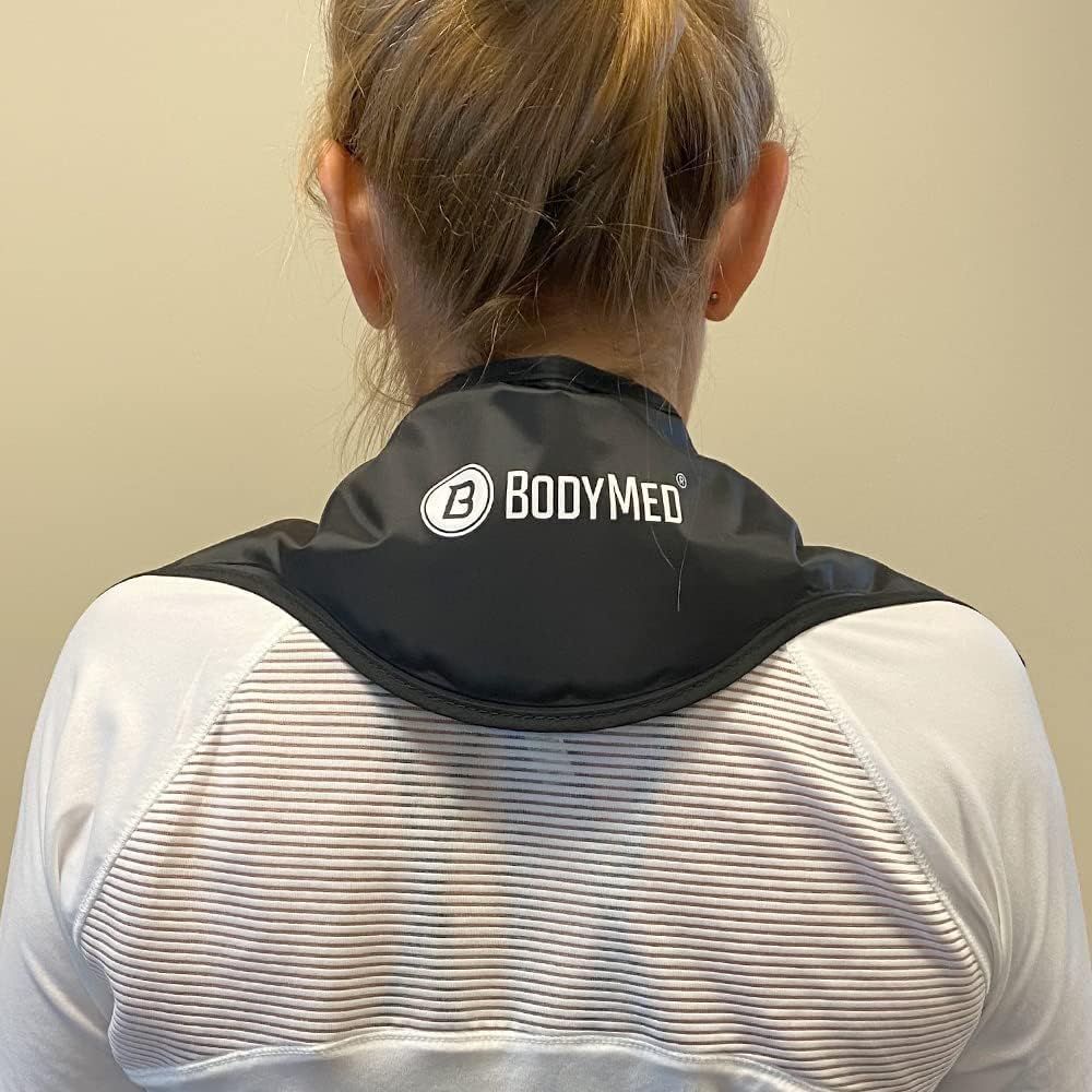 Reusable Gel Ice Pack Cold Compress for Neck - Professional Grade Cold Therapy for Injuries, Aches, Swelling, Bruises, Sprains - 21 in. x 6 in. (Neck Contour)
