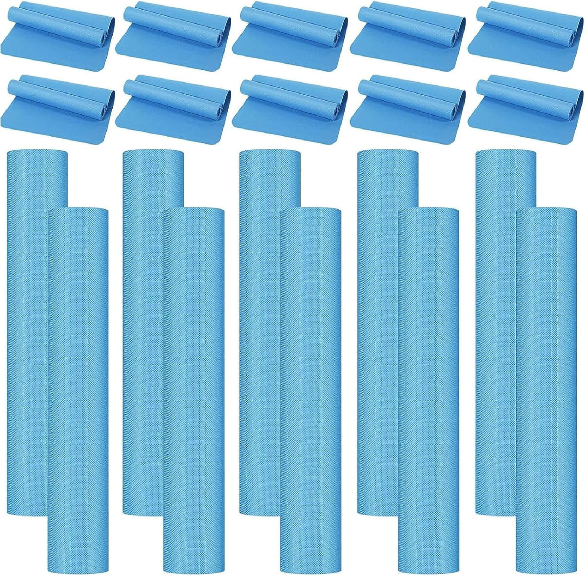 10 Pack Yoga Mats Bulk, 68'' x 24'' x 4mm Thick Yoga Mats for Kids and Adult Gym Mats Bundle Latex Free Exercise Mats with Non Slip Texture for Outdoor Yoga, Pilates or Workout