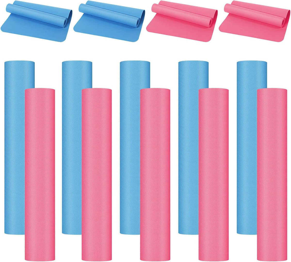 10 Pack Yoga Mats Bulk, 68'' x 24'' x 4mm Thick Yoga Mats for Kids and Adult Gym Mats Bundle Latex Free Exercise Mats with Non Slip Texture for Outdoor Yoga, Pilates or Workout