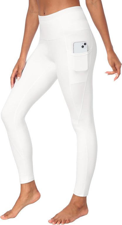 Leggings with Pockets for Women Tummy Control High Waisted Yoga Pants Women Compression Workout Leggings