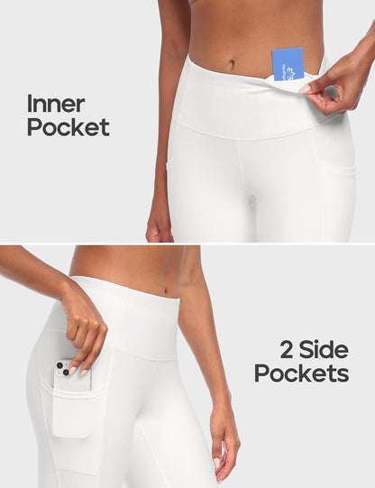 Leggings with Pockets for Women Tummy Control High Waisted Yoga Pants Women Compression Workout Leggings