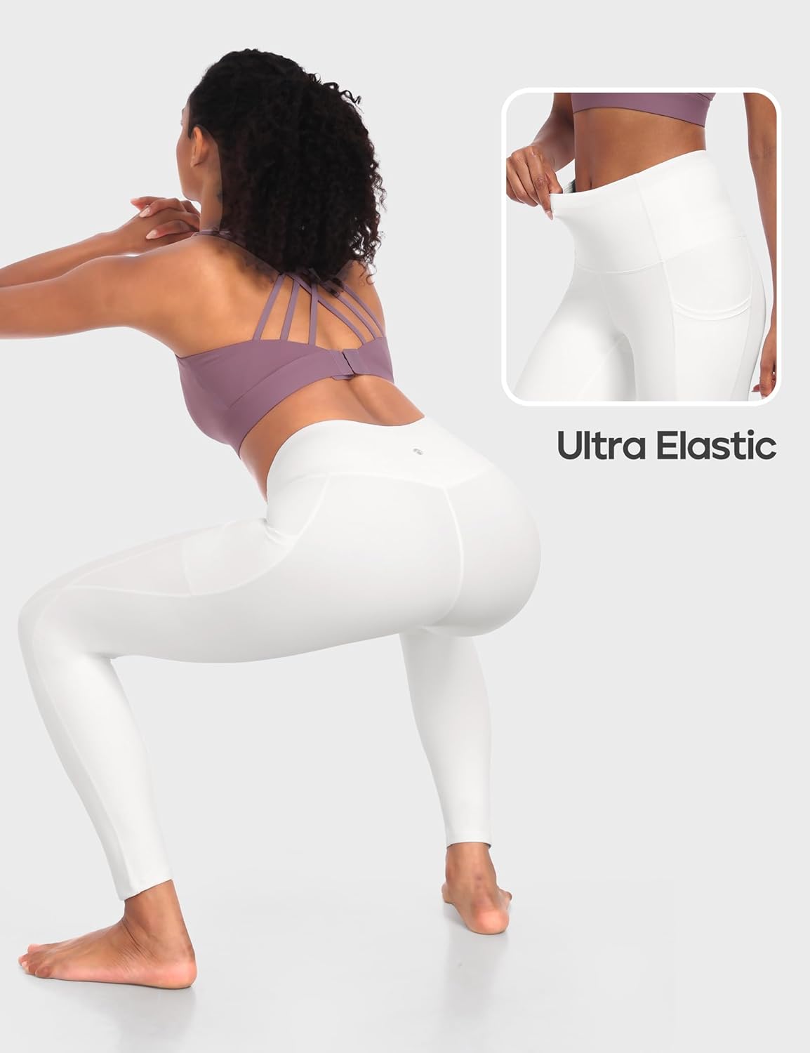 Leggings with Pockets for Women Tummy Control High Waisted Yoga Pants Women Compression Workout Leggings