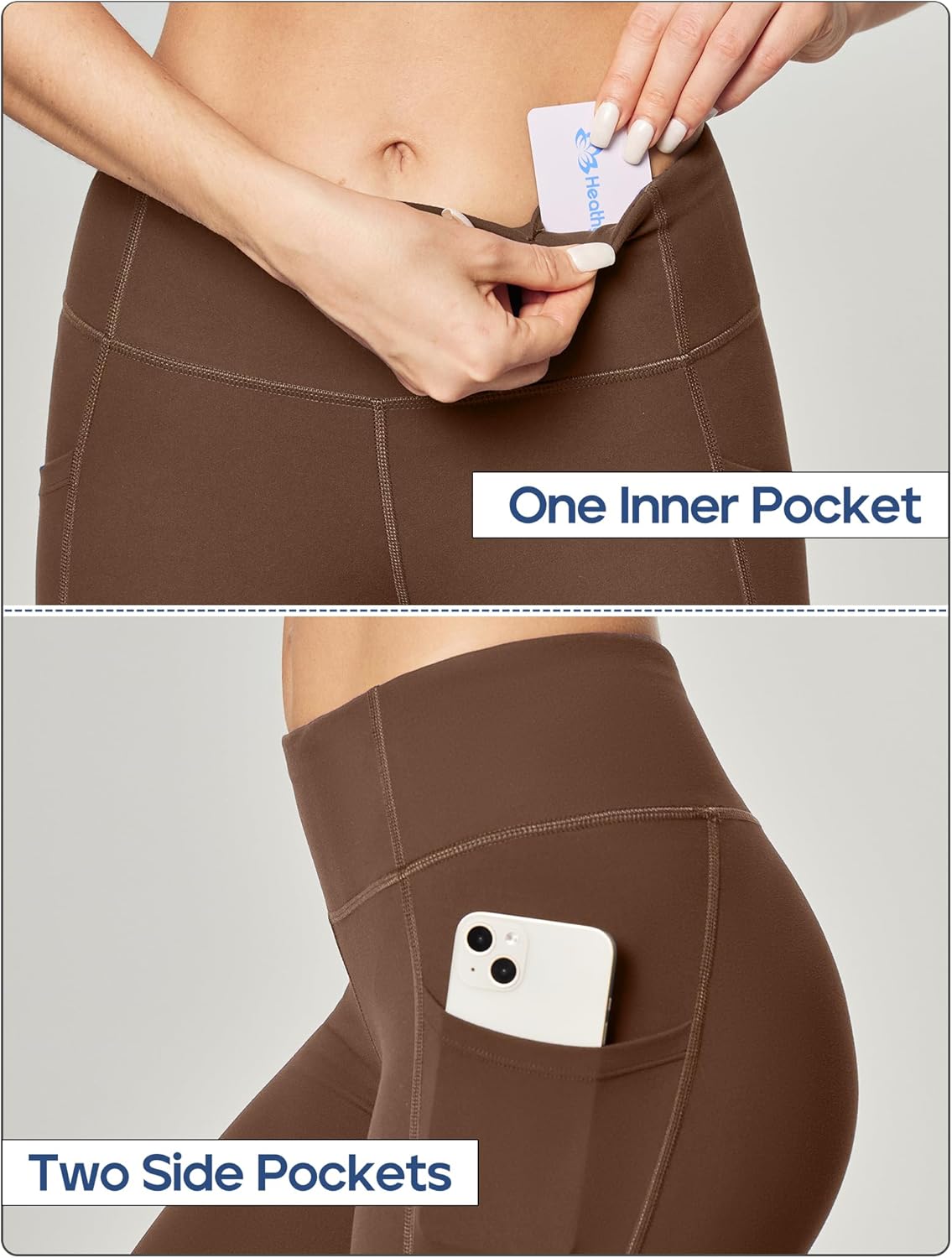 Leggings with Pockets for Women Tummy Control High Waisted Yoga Pants Women Compression Workout Leggings