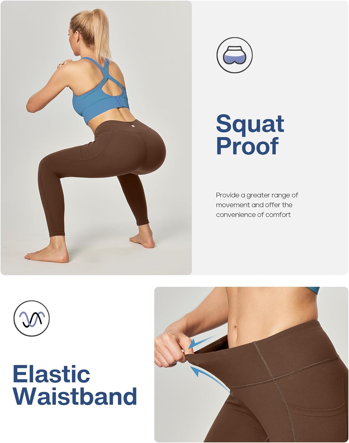 Leggings with Pockets for Women Tummy Control High Waisted Yoga Pants Women Compression Workout Leggings