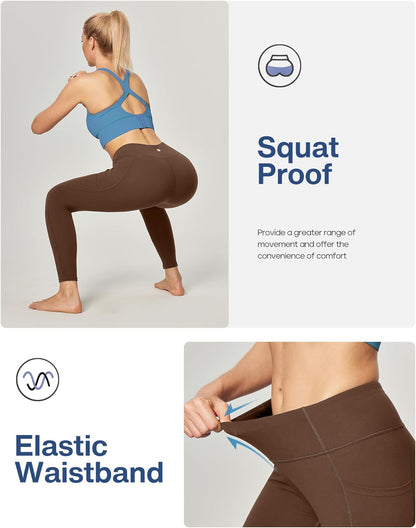 Leggings with Pockets for Women Tummy Control High Waisted Yoga Pants Women Compression Workout Leggings