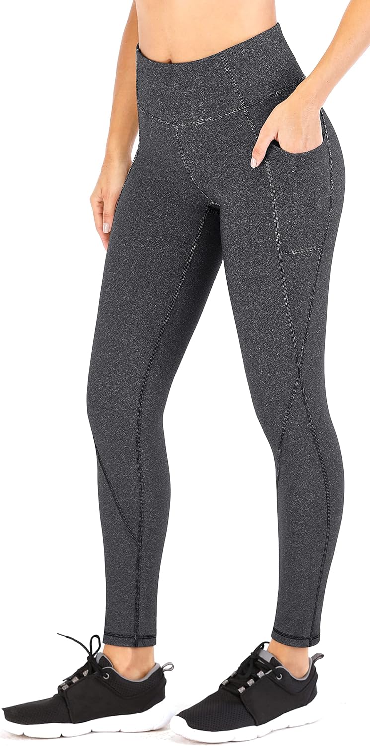Leggings with Pockets for Women Tummy Control High Waisted Yoga Pants Women Compression Workout Leggings