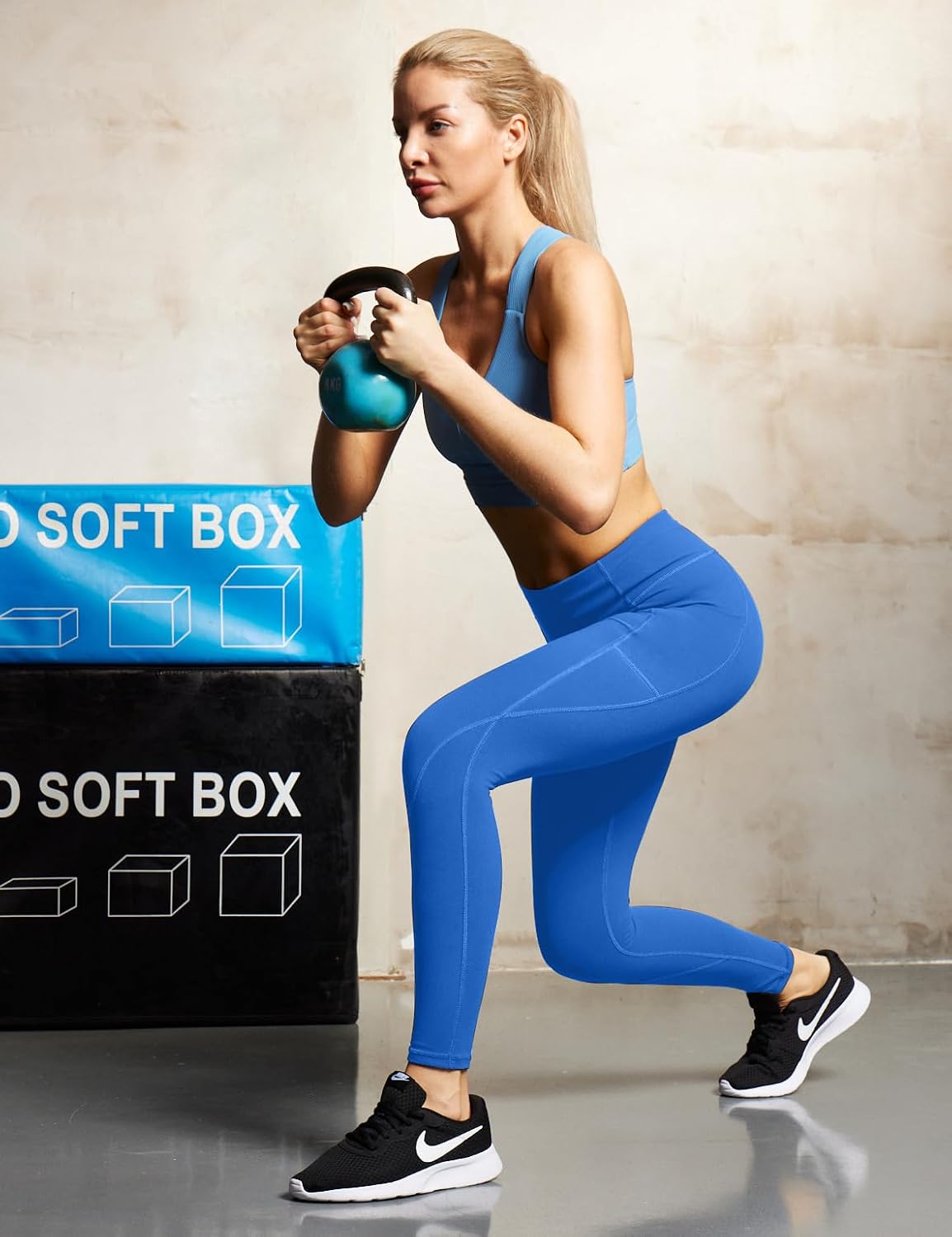 Leggings with Pockets for Women Tummy Control High Waisted Yoga Pants Women Compression Workout Leggings