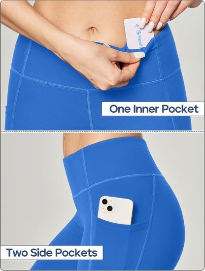 Leggings with Pockets for Women Tummy Control High Waisted Yoga Pants Women Compression Workout Leggings