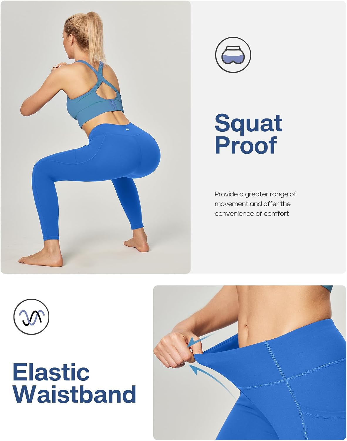 Leggings with Pockets for Women Tummy Control High Waisted Yoga Pants Women Compression Workout Leggings