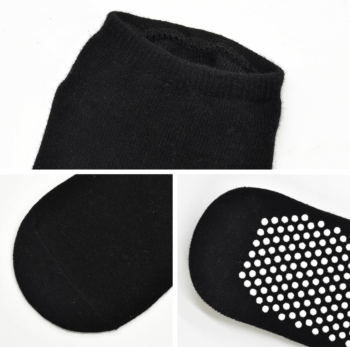 Yoga Grips Non Slip Socks 3 Pairs Pilates Anti Skid Grippers Grippy Ballet Barre Socks for Women