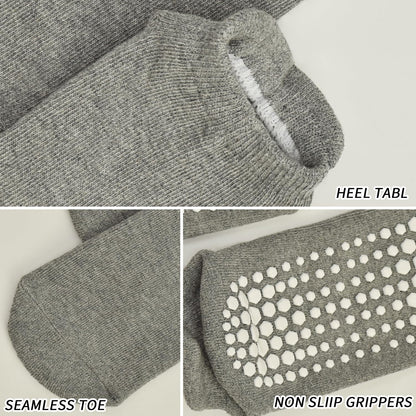 Yoga Grips Non Slip Socks 3 Pairs Pilates Anti Skid Grippers Grippy Ballet Barre Socks for Women