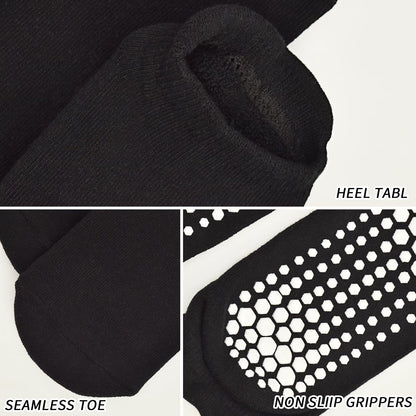 Yoga Grips Non Slip Socks 3 Pairs Pilates Anti Skid Grippers Grippy Ballet Barre Socks for Women