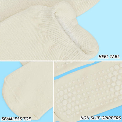 Yoga Grips Non Slip Socks 3 Pairs Pilates Anti Skid Grippers Grippy Ballet Barre Socks for Women