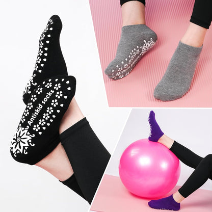 Yoga Grips Non Slip Socks 3 Pairs Pilates Anti Skid Grippers Grippy Ballet Barre Socks for Women