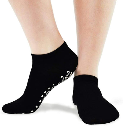 Yoga Grips Non Slip Socks 3 Pairs Pilates Anti Skid Grippers Grippy Ballet Barre Socks for Women