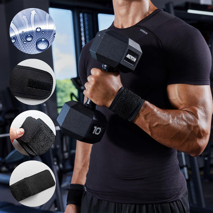 2 Pack Wrist Brace Adjustable Wrist Support Wrist Straps for Fitness Weightlifting, Tendonitis, Carpal Tunnel Arthritis, Wrist Wraps Wrist Pain Relief Highly Elastic (Black)