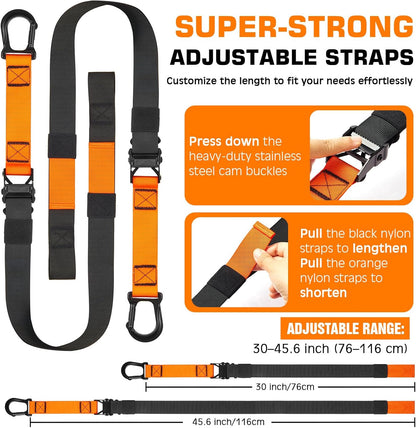 Home Resistance Training Kit, Suspension Trainer Straps with Adjustable Extension, Door Anchor, and Carry Bag – Strength Training Equipment for Full Body Bodyweight Workouts at Home or Outdoors