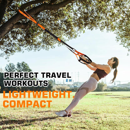 Home Resistance Training Kit, Suspension Trainer Straps with Adjustable Extension, Door Anchor, and Carry Bag – Strength Training Equipment for Full Body Bodyweight Workouts at Home or Outdoors