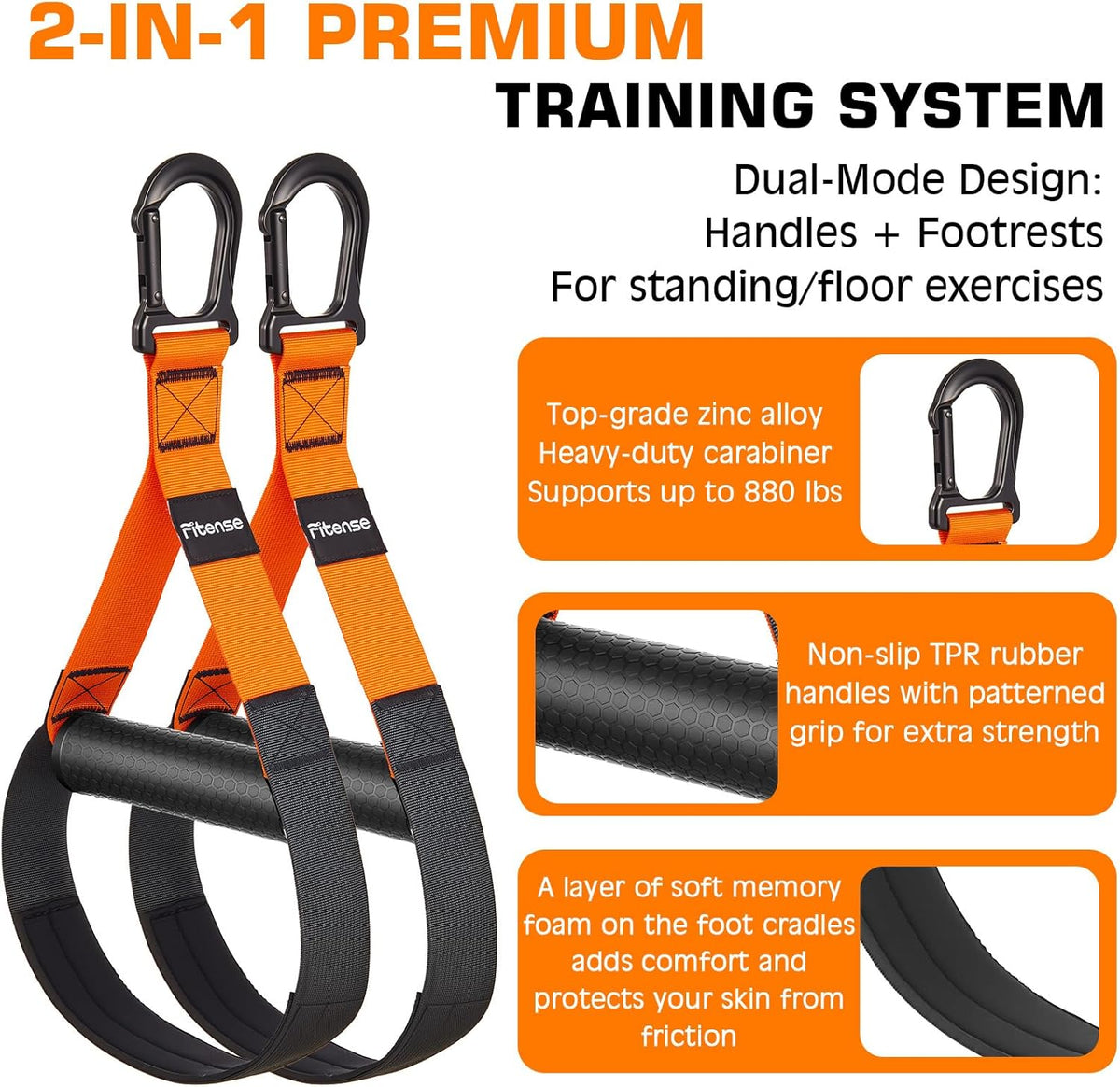 Home Resistance Training Kit, Suspension Trainer Straps with Adjustable Extension, Door Anchor, and Carry Bag – Strength Training Equipment for Full Body Bodyweight Workouts at Home or Outdoors