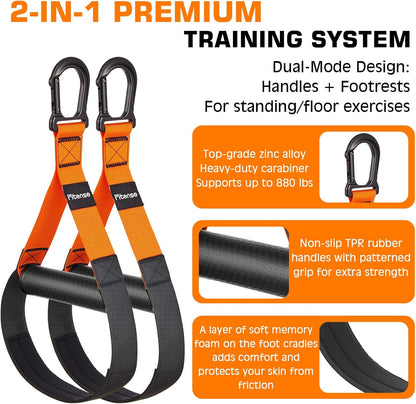 Home Resistance Training Kit, Suspension Trainer Straps with Adjustable Extension, Door Anchor, and Carry Bag – Strength Training Equipment for Full Body Bodyweight Workouts at Home or Outdoors