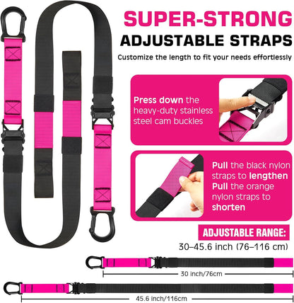 Home Resistance Training Kit, Suspension Trainer Straps with Adjustable Extension, Door Anchor, and Carry Bag – Strength Training Equipment for Full Body Bodyweight Workouts at Home or Outdoors