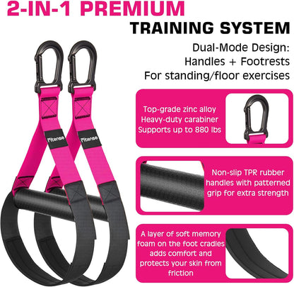 Home Resistance Training Kit, Suspension Trainer Straps with Adjustable Extension, Door Anchor, and Carry Bag – Strength Training Equipment for Full Body Bodyweight Workouts at Home or Outdoors