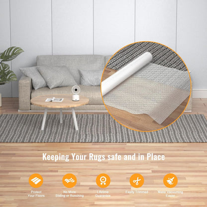 Silicone Non Slip Rug Pad, Anti Skid Thick Area Rug Pad Gripper, Under Carpet Rug Mats for Hardwood Surface Floors, Keep Rugs in Place-2x3 Ft