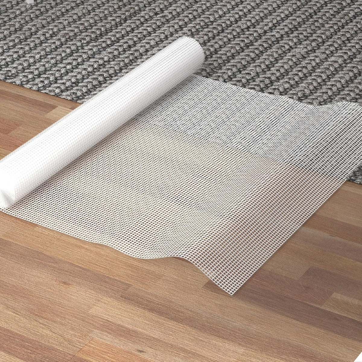 Silicone Non Slip Rug Pad, Anti Skid Thick Area Rug Pad Gripper, Under Carpet Rug Mats for Hardwood Surface Floors, Keep Rugs in Place-2x3 Ft
