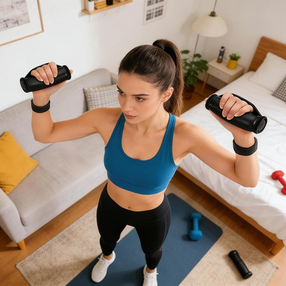 Hand Weights With Straps 1Lb Soft Exercise Fitness Walking Dumbbells | Aerobics Weight for Indoor Outdoor Home Gym Running Aerobics Adults Women