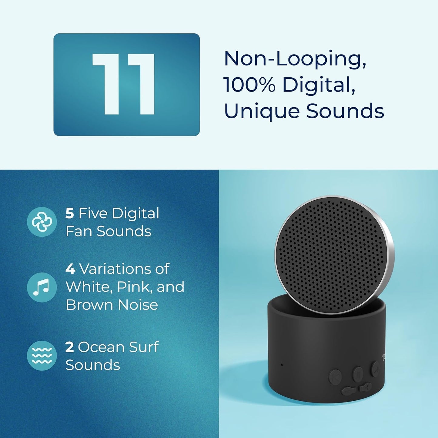 LectroFan Micro 2 White Noise Machine, Black