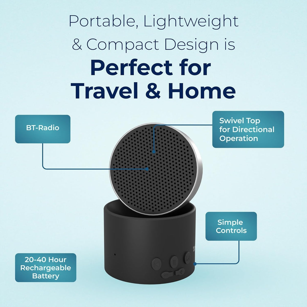LectroFan Micro 2 White Noise Machine, Black