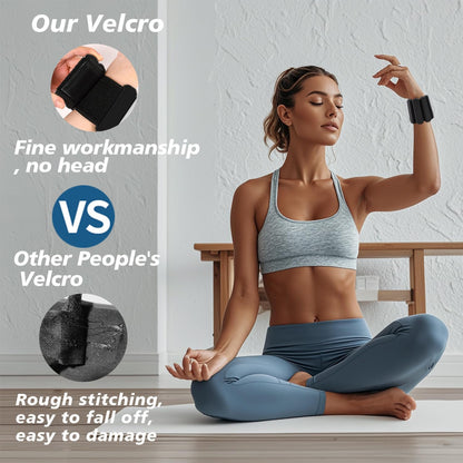 Wrist and Ankle Weights for Women & Men 2 Pack (1lb Each), Adjustable Silicone Wearable Arm & Leg Weights for Pilates, Gym, Yoga, Cardio, Strength Training