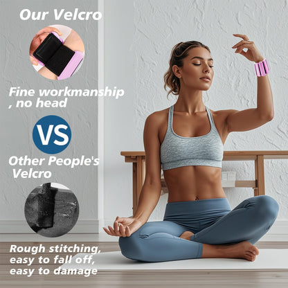 Wrist and Ankle Weights for Women & Men 2 Pack (1lb Each), Adjustable Silicone Wearable Arm & Leg Weights for Pilates, Gym, Yoga, Cardio, Strength Training