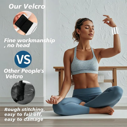 Wrist and Ankle Weights for Women & Men 2 Pack (1lb Each), Adjustable Silicone Wearable Arm & Leg Weights for Pilates, Gym, Yoga, Cardio, Strength Training